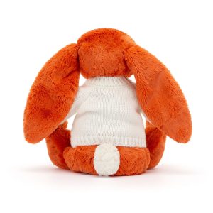 Bashful Tangerine Bunny with Personalised Cream Jumper