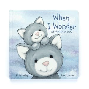 When I Wonder Book and Bashful Grey Kitty Medium